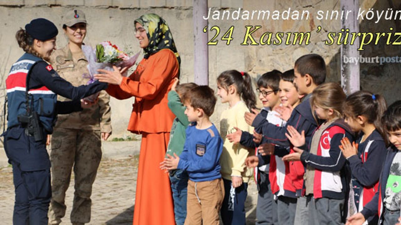 Bayburt'ta Jandarmadan sınır köyüne '24 Kasım' sürprizi