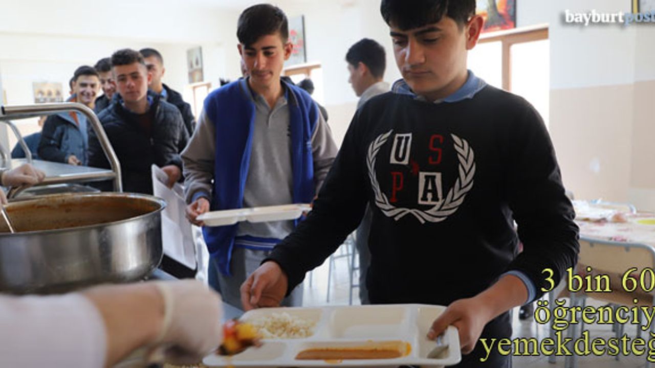 Bayburt'ta 3 bin 600 öğrenciye ücretsiz yemek