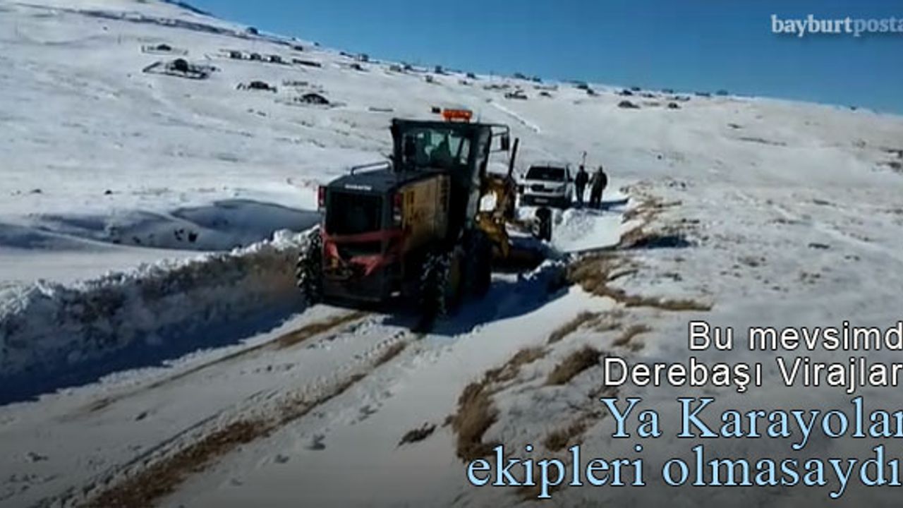 Derebaşı Virajları'nda mahsur kalan vatandaşları Karayolları ekipleri kurtardı!