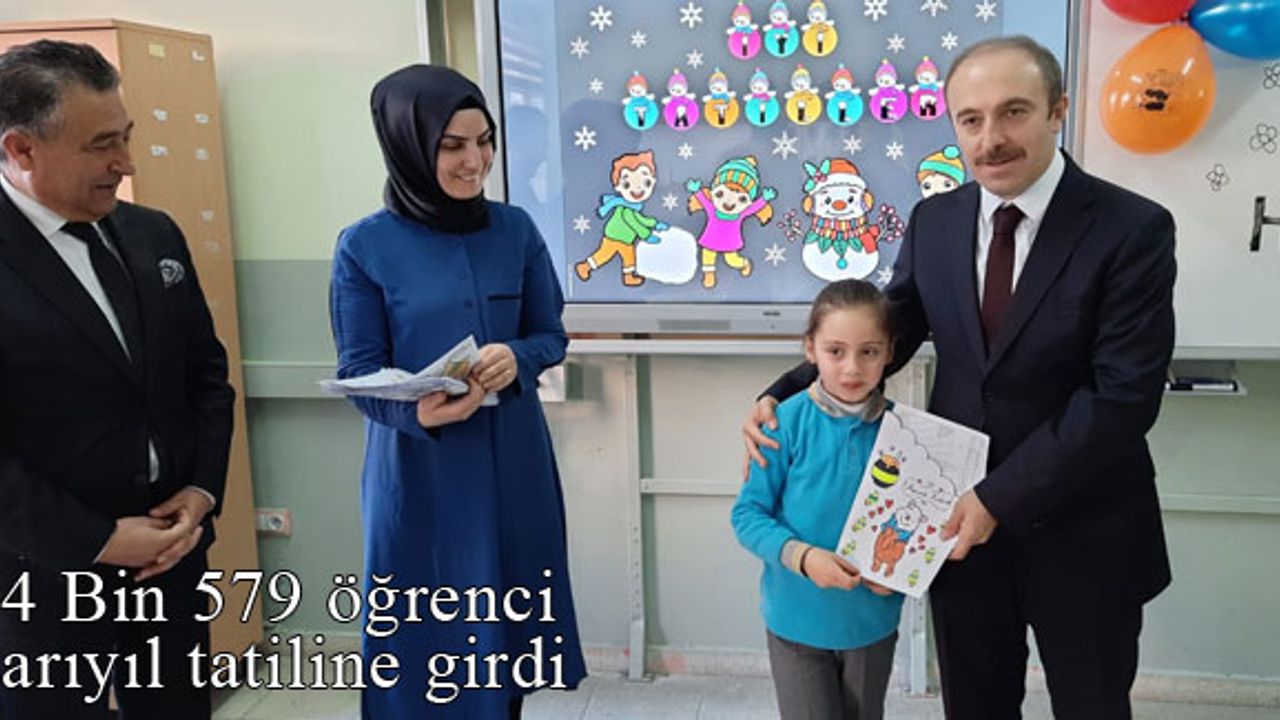 Bayburt'ta 14 Bin 579 öğrenci yarıyıl tatiline girdi