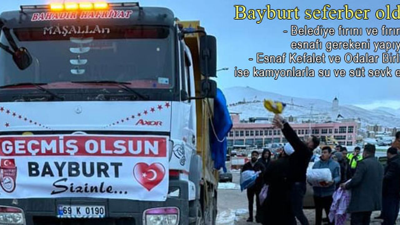 Bayburt deprem bölgesi için seferber oluyor