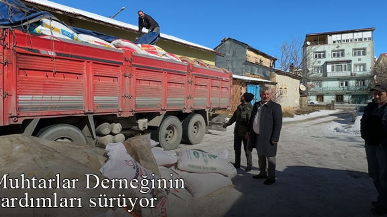 Bayburt Muhtarlar Derneği'nin deprem bölgesine yardımları sürüyor