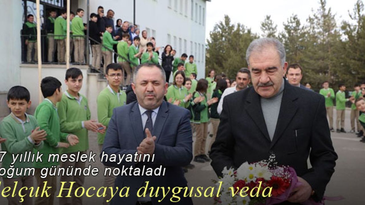 Bayburt'ta 37 yıllık öğretmen doğum gününde emekliye ayrıldı