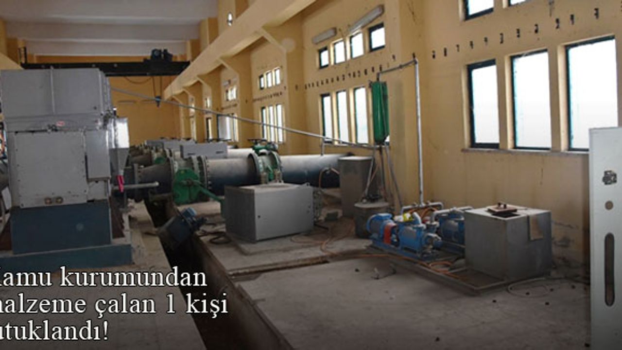 Bayburt'ta kamu kurumundan malzeme çalan kişi tutuklandı!