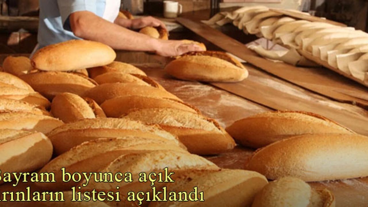 Bayburt'ta bayramda hizmet verecek fırınlar