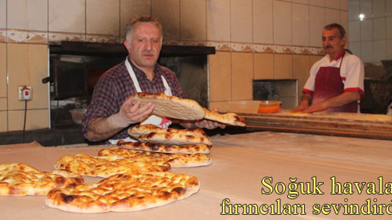 Bayburt'ta soğuk havalar fırıncıları sevindirdi
