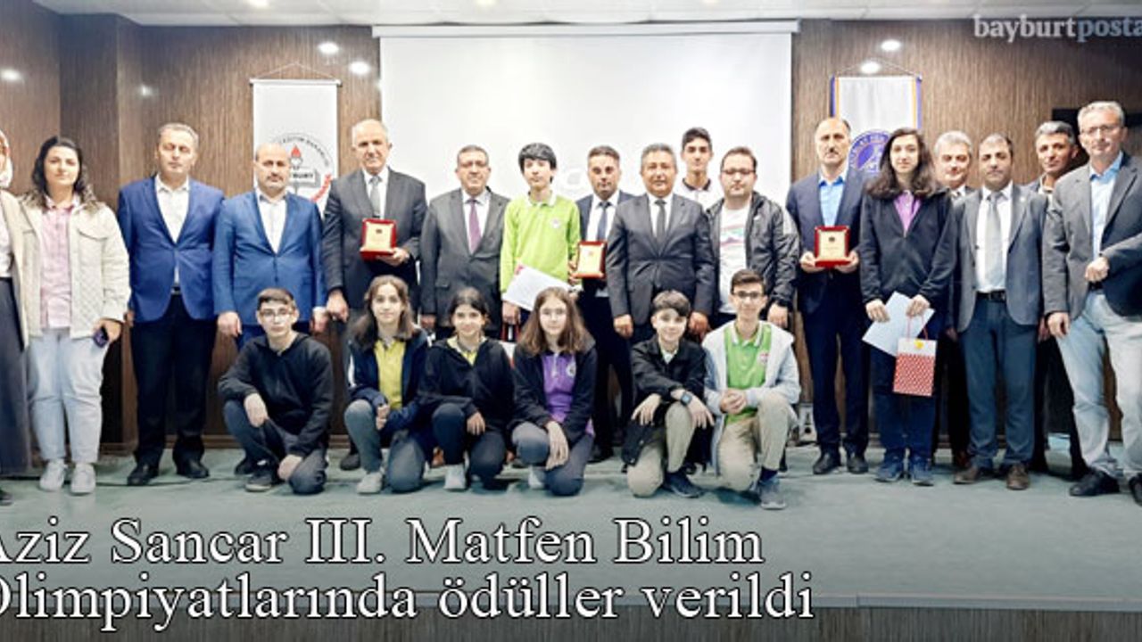 Aziz Sancar III. Matfen Bilim Olimpiyatlarında Ödüller verildi