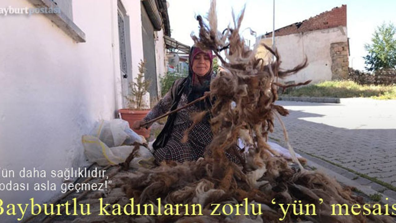 Bayburtlu kadınların zorlu 'yün' mesaisi