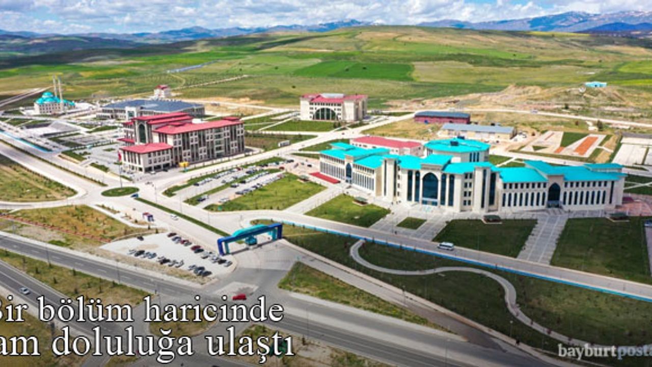 Bayburt Üniversitesi bir bölüm haricinde tam doluluğa ulaştı