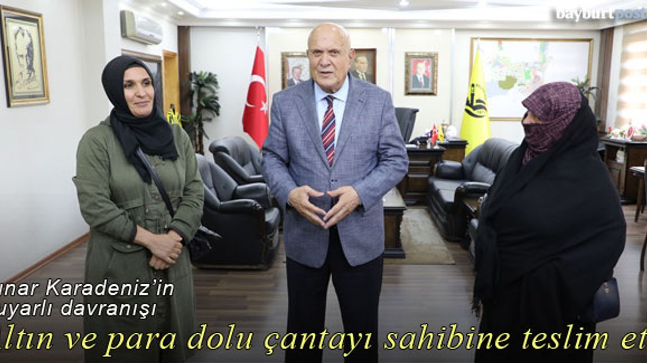 Halk otobüsünde bulduğu altın ve para dolu çantayı sahibine  teslim etti