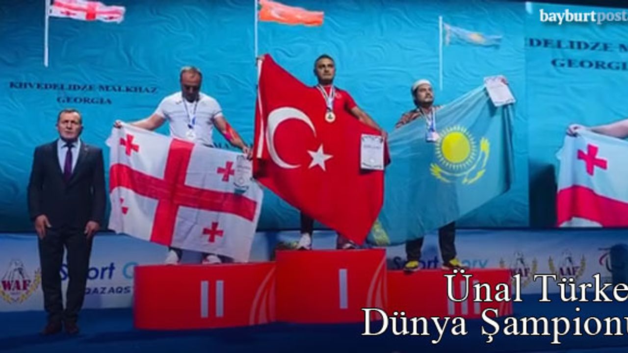 Bayburtlu Bilekçi Ünal Türker Kazakistan’da Dünya Şampiyonu 