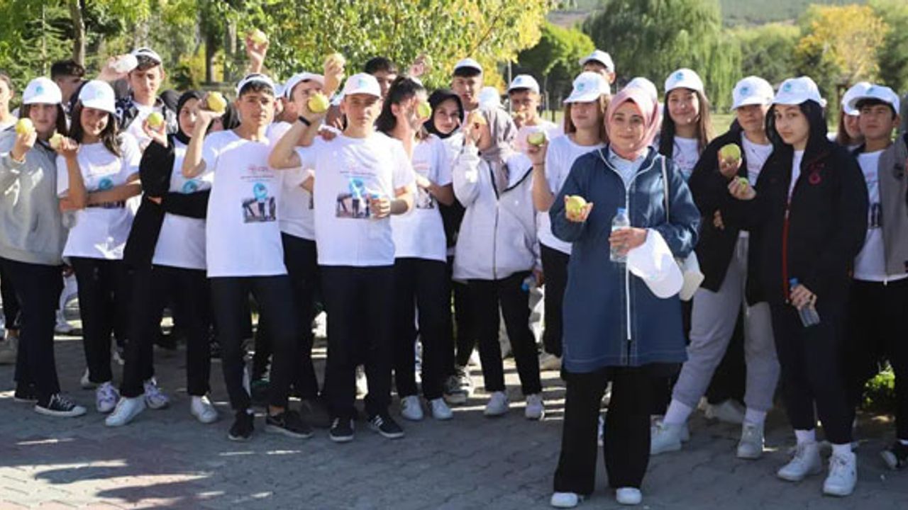 Bayburt'ta 'Sağlıkla Yaşayan Türkiye' temalı farkındalık yürüyüşü