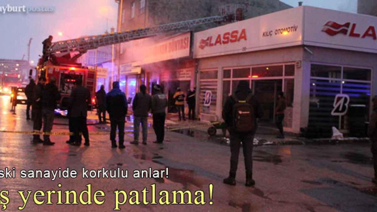 Eski sanayide bir iş yerinde patlama meydana geldi!