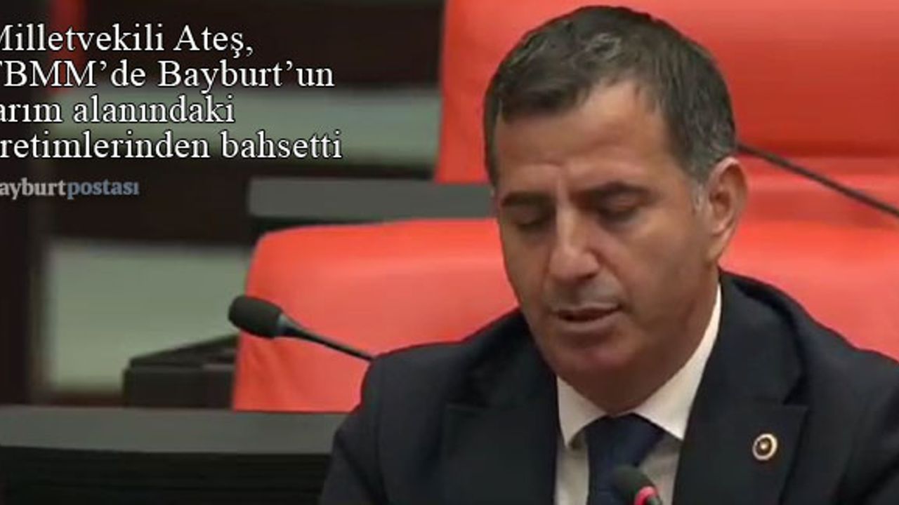 Milletvekili Orhan Ateş, TBMM'de Bayburt tarımına dair konuştu