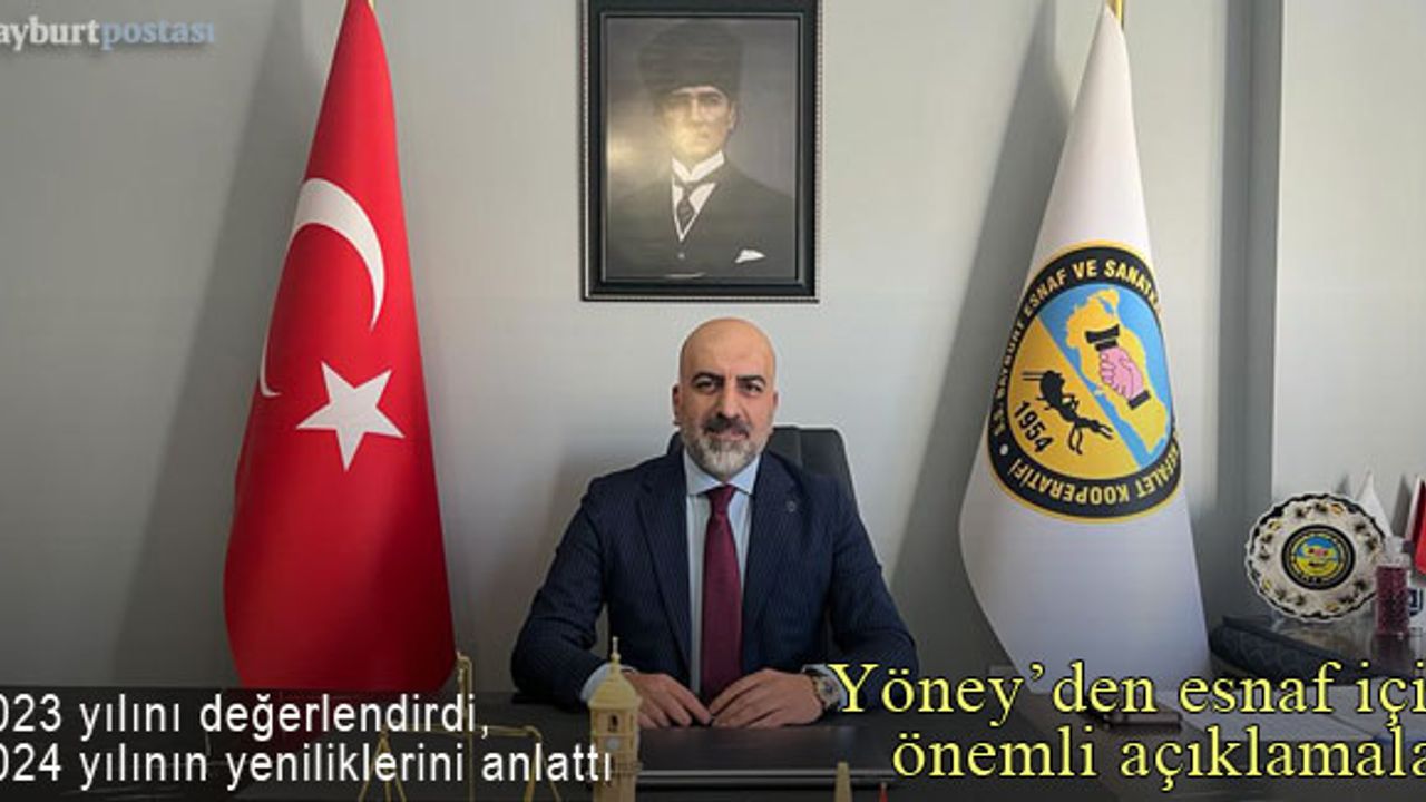Yöney, 2023'ü değerlendirdi, 2024'te Bayburt esnafına sağladıkları yenilikleri açıkladı 