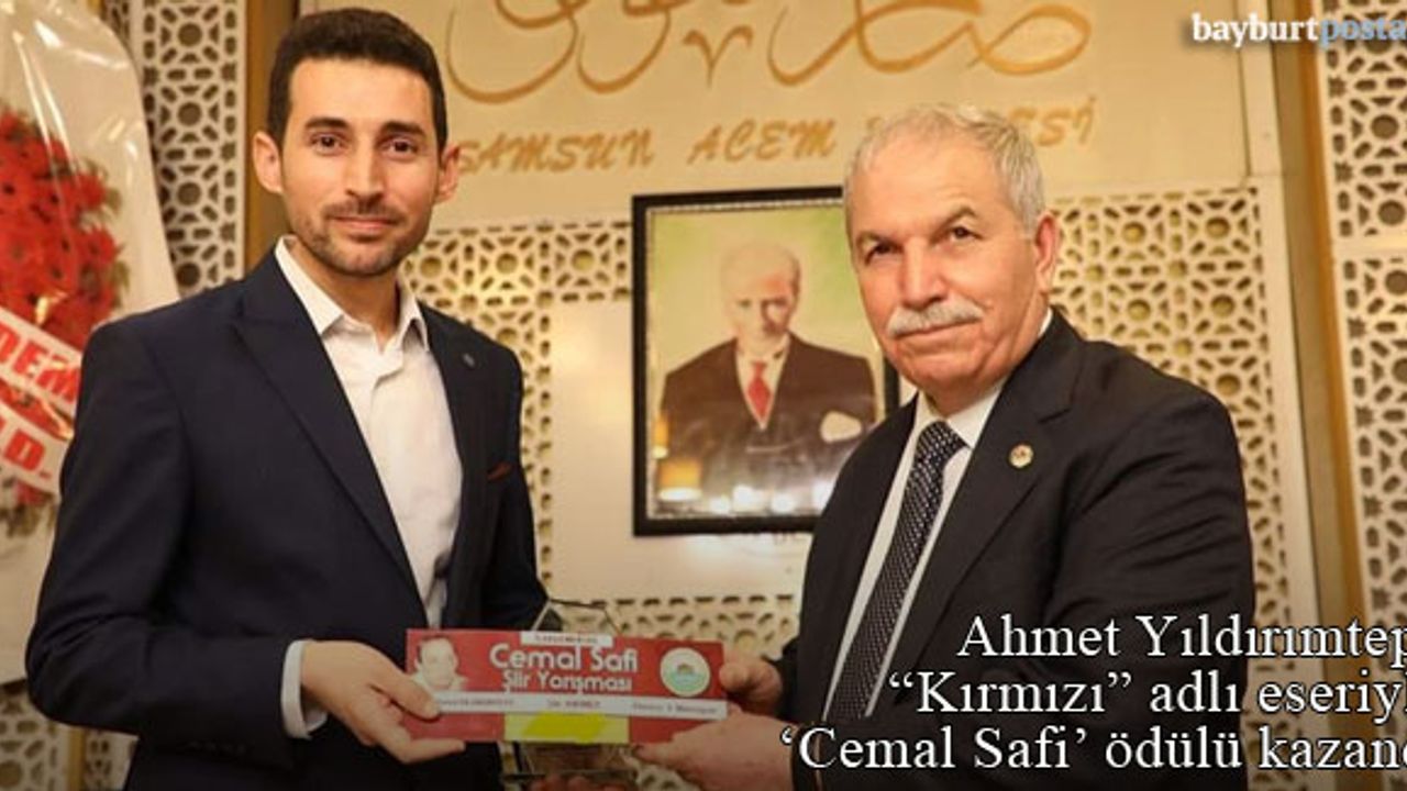 Bayburtlu Şair Ahmet Yıldırımtepe “Kırmızı” şiiriyle ödül aldı 