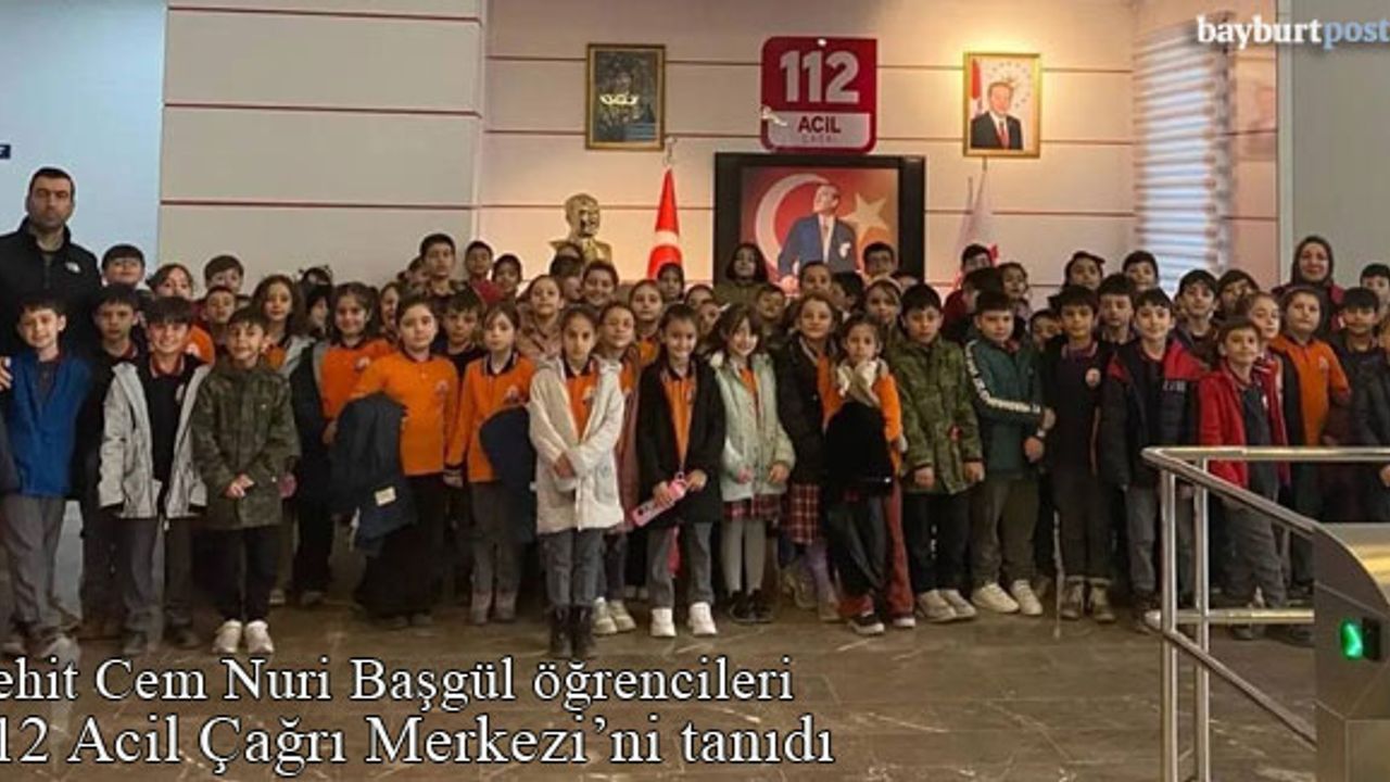 Bayburt'ta ilkokul öğrencilerine 112 Acil Çağrı Merkezi gezisi