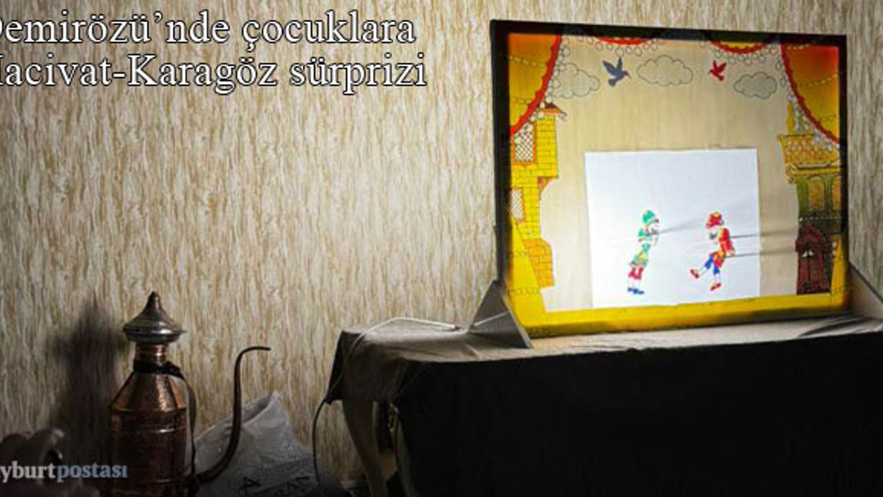 Demirözü'nde çocuklara Hacivat ve Karagöz sürprizi
