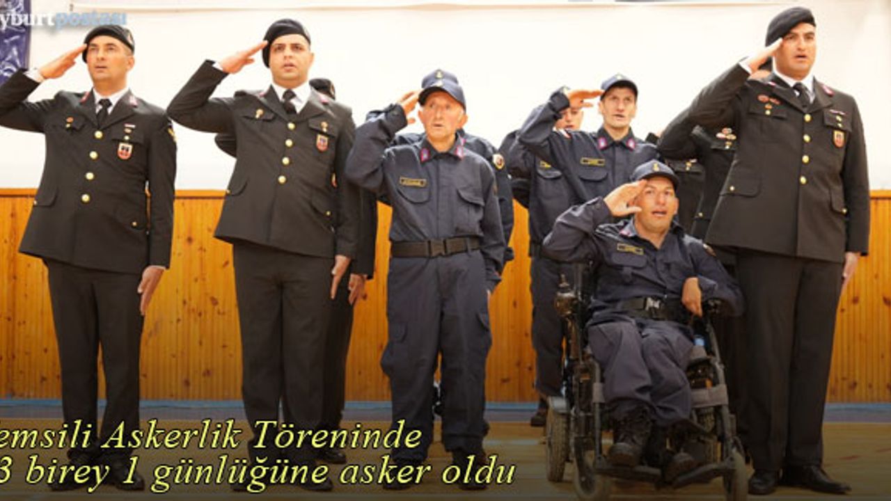 Bayburt İl Jandarma Komutanlığı'nın temsili askerlik töreni