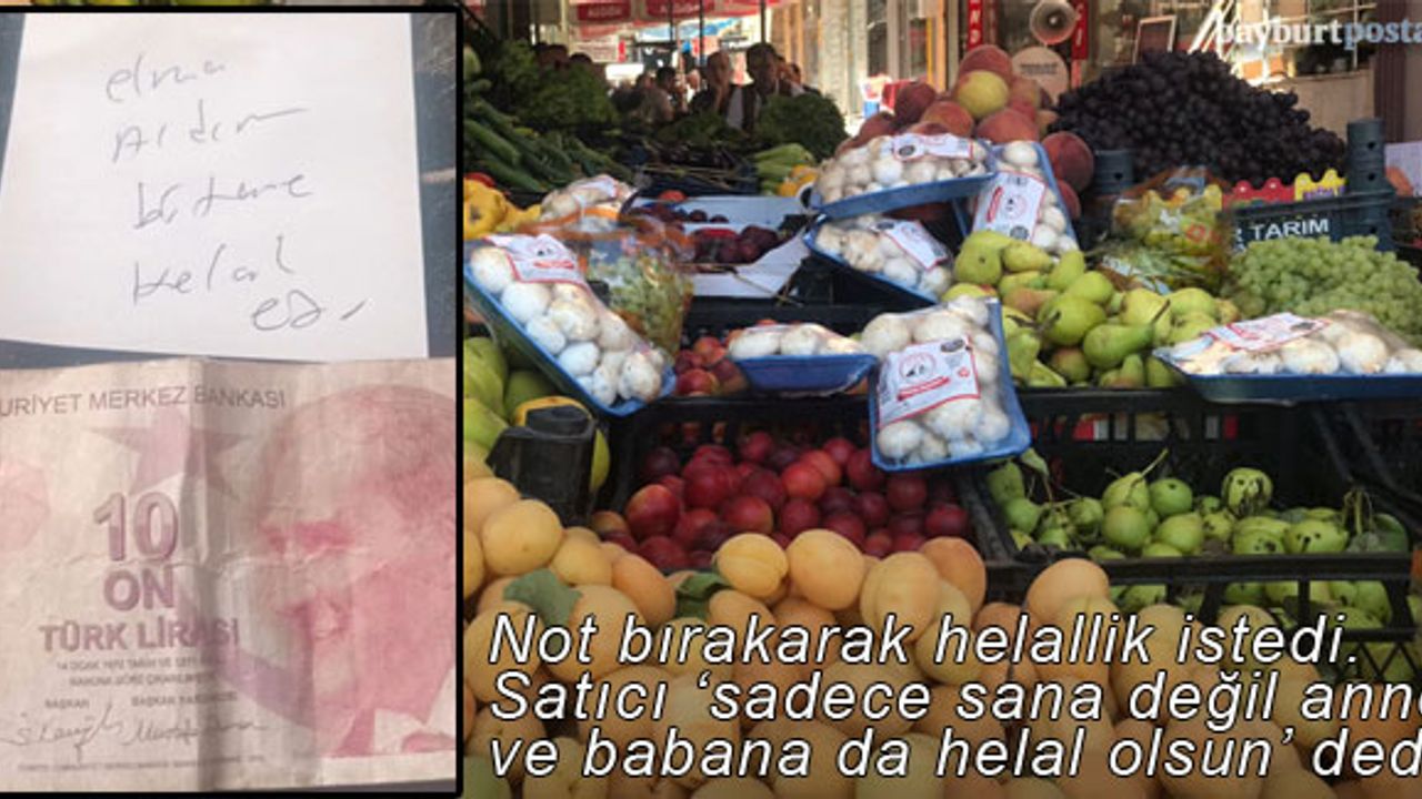 Satıcıyı bulamayınca, para bırakıp helallik istedi