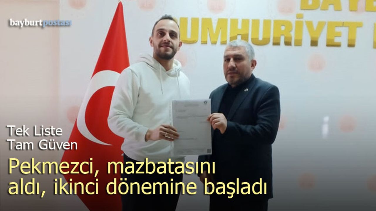 Tek Liste, Tam Güven: İbrahim Pekmezci mazbatasını aldı, teşekkür etti