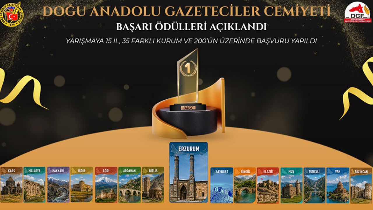 DAGC Gazetecilik Başarı Ödülleri Açıklandı: Listede 3 Bayburtlu İsim Var