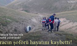 Bayburt'ta uçuruma yuvarlanan aracın şoförü hayatını kaybetti!