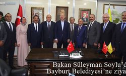 İçişleri Bakanı Süleyman Soylu'dan Bayburt Belediyesi'ne Ziyaret