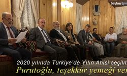 Türkiye'de yılın ahisi seçilen Recai Purutoğlu'ndan Bayburt protokolüne teşekkür yemeği