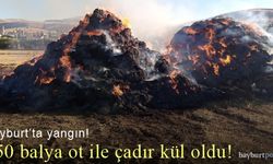 Çocukların yaktığı ateş 650 balyayı ve çadırı kül etti 