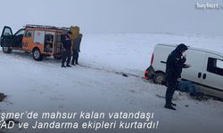 AFAD ve Jandarma, Kuşmer'de mahsus kalan vatandaşı kurtardı!