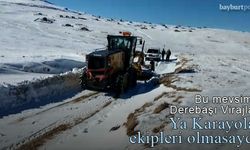 Derebaşı Virajları'nda mahsur kalan vatandaşları Karayolları ekipleri kurtardı!