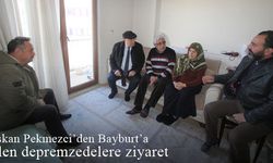 Bayburt Belediye Başkanı Hükmü Pekmezci'den depremzedelere ziyaret