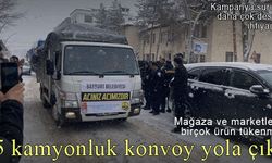 Bayburt'tan 15 kamyon deprem bölgesine hareket etti
