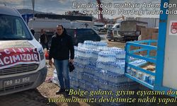 Eymür köyünün yardım aracı Gaziantep Nurdağı'nda