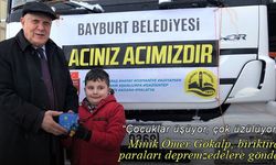 Minik Ömer Gökalp, biriktirdiği paraları deprem bölgesine gönderdi