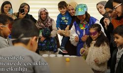 Bayburt Üniversitesi'nde depremzede çocuklara oyun etkinliği