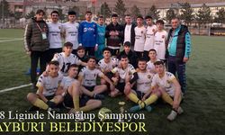 U18 Gençler Liginde Namağlup Şampiyon Bayburt Belediyespor