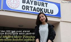 Bayburt Ortaokulu Öğrencisi Ceylin Özhan LGS Türkiye Birincisi