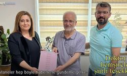 Bayburt'ta doktor ve hemşirelere şiirli teşekkür