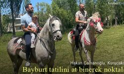 Hakan Çalhanoğlu, Bayburt tatilini Kurucakol'da at binerek  noktaladı