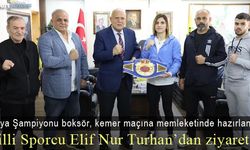 Bayburtlu Milli Boksör Elif Nur Turhan, Pekmezci ve Eldivan'ı ziyaret etti