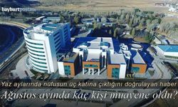 Bayburt Devlet Hastanesi'nde ağustos ayında kaç kişi muayene oldu?