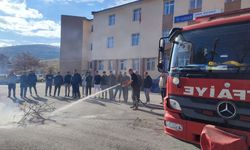 Bayburt Belediyesi İtfaiye Biriminden tatbikat