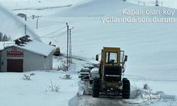 Bayburt’ta kapalı olan köy yollarında son durum