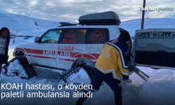 Yakup Abdal köyündeki KOAH hastası paletli ambulansla alındı!