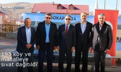 Bayburt'ta 193 köy ve mahalleye sıvat dağıtıldı