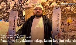 Bayburt'ta kayak sezonu bu yıl sokaklarda açıldı!