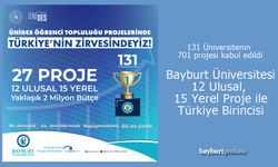 Bayburt Üniversitesi, ÜNİDES Projelerinde Türkiye Birincisi