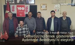 CHP Bayburt İl Başkanı Haktan Yücel Aydıntepe Belediyesi’ni eleştirdi